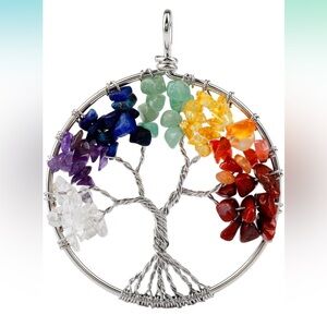 Colorful Tree of Life Pendant For A Necklace